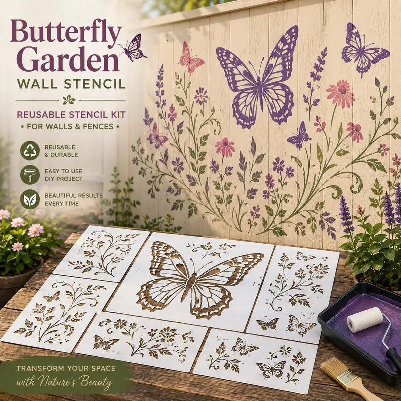 ⏳🔥¡50 % DE DESCUENTO POR TIEMPO LIMITADO! ⏰ Plantillas de Pintura DIY para Jardín – Para Cada Espacio