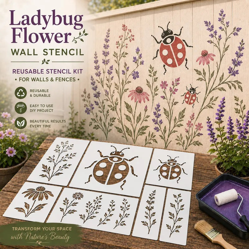 ⏳🔥¡50 % DE DESCUENTO POR TIEMPO LIMITADO! ⏰ Plantillas de Pintura DIY para Jardín – Para Cada Espacio
