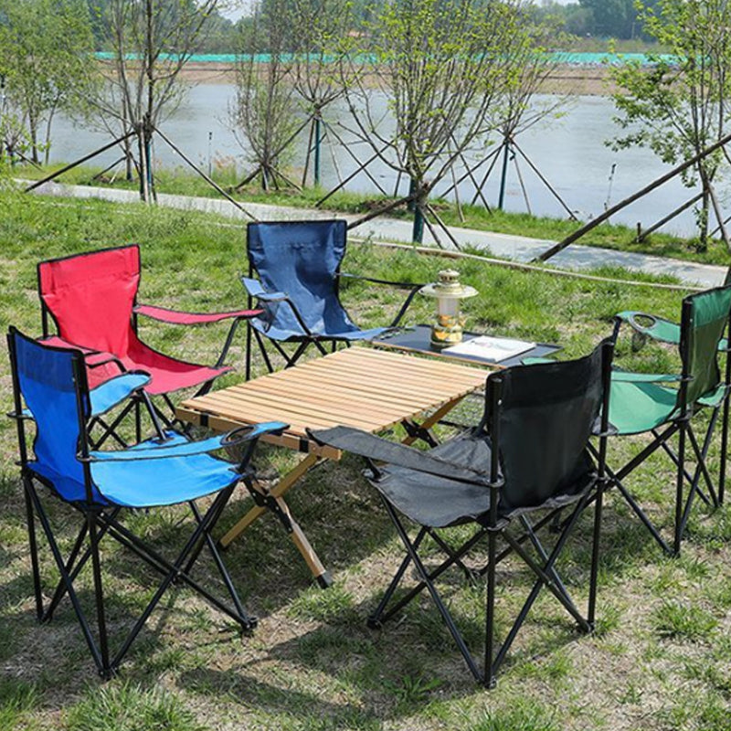 ⏳🔥¡50 % DE DESCUENTO POR TIEMPO LIMITADO! ⏰ Silla de Camping Plegable Portátil con Portavasos