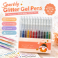 ⏳🔥¡50 % DE DESCUENTO POR TIEMPO LIMITADO! ⏰ ✨ Set de bolígrafos de gel con purpurina retráctiles para journaling y dibujo
