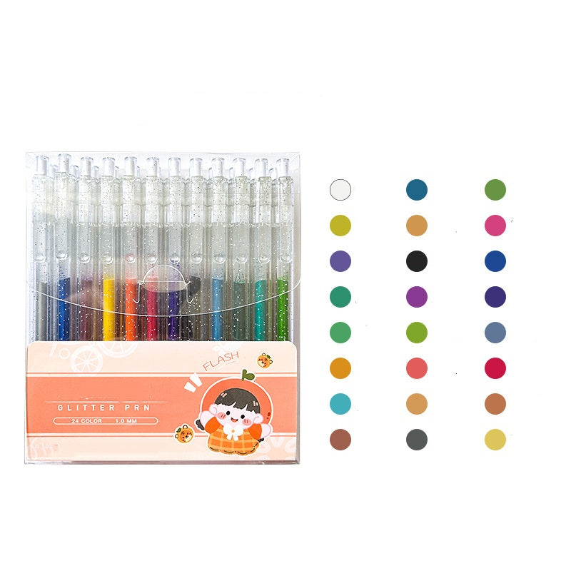 ⏳🔥¡50 % DE DESCUENTO POR TIEMPO LIMITADO! ⏰ ✨ Set de bolígrafos de gel con purpurina retráctiles para journaling y dibujo