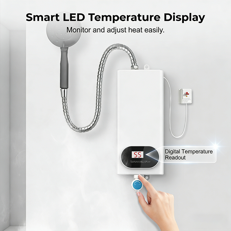 Calentador de Agua Eléctrico Instantáneo Compacto y Seguro