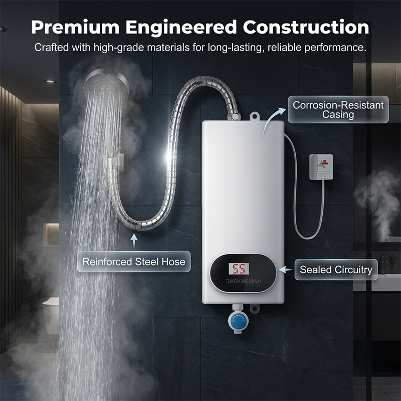 Calentador de Agua Eléctrico Instantáneo Compacto y Seguro