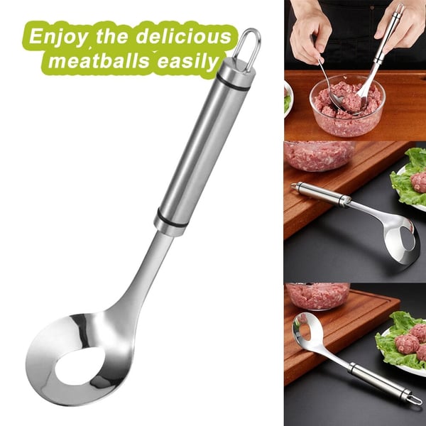 🥳 ¡Cuchara para albóndigas! Antiadherente, recoge y escurre: el regalo perfecto. Cocina sin ensuciar: ¡consigue la tuya! ✅