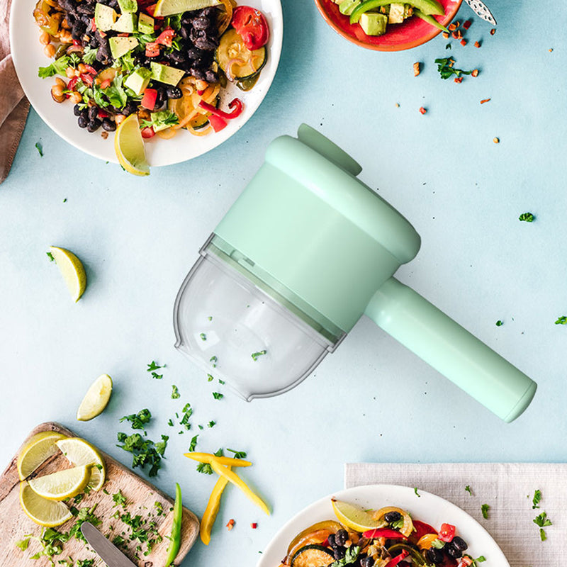 ⏳🔥¡50 % DE DESCUENTO POR TIEMPO LIMITADO! ⏰ Picadora y Cortadora de Verduras Eléctrica Recargable Portátil