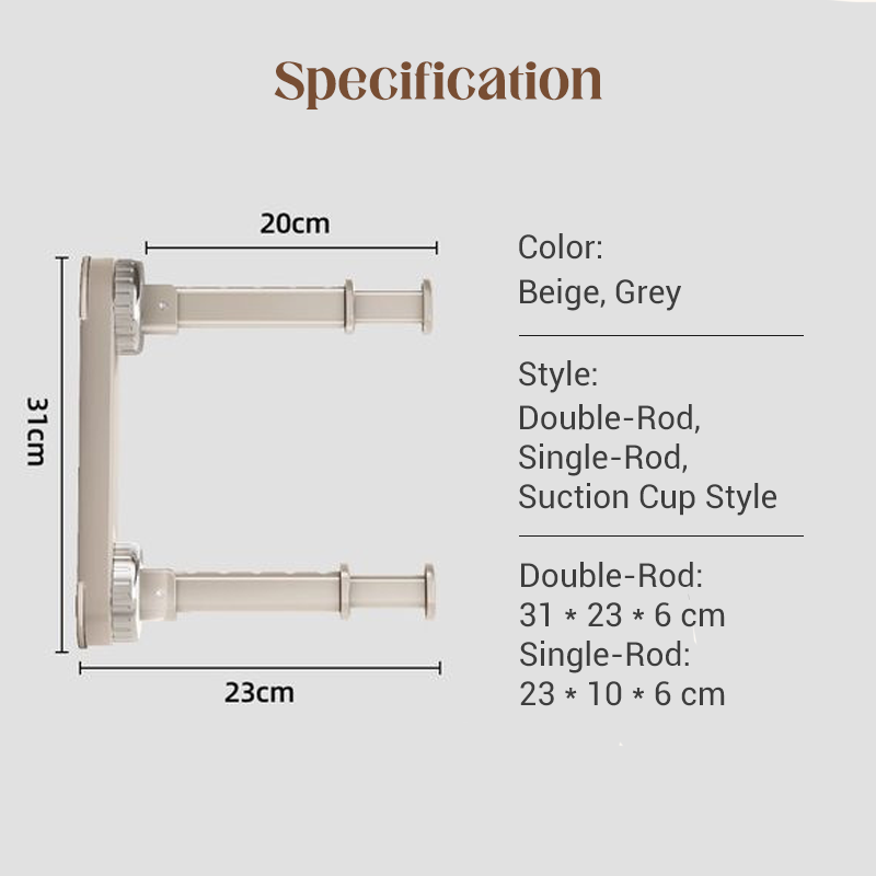 ⏳🔥¡50 % DE DESCUENTO POR TIEMPO LIMITADO! ⏰🏠 Perchero Plegable Telescópico con Ventosa – Barra Extensible para Ropa Sin Taladro