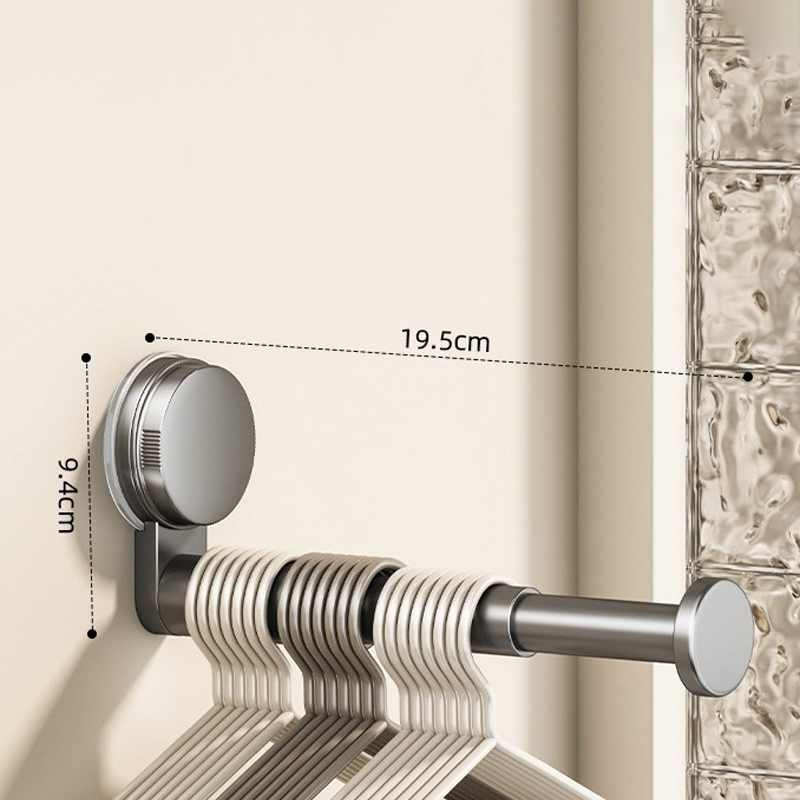 ⏳🔥¡50 % DE DESCUENTO POR TIEMPO LIMITADO! ⏰🏠 Perchero Plegable Telescópico con Ventosa – Barra Extensible para Ropa Sin Taladro