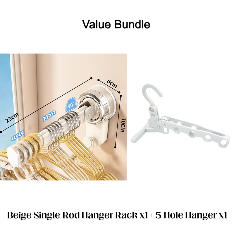 ⏳🔥¡50 % DE DESCUENTO POR TIEMPO LIMITADO! ⏰🏠 Perchero Plegable Telescópico con Ventosa – Barra Extensible para Ropa Sin Taladro