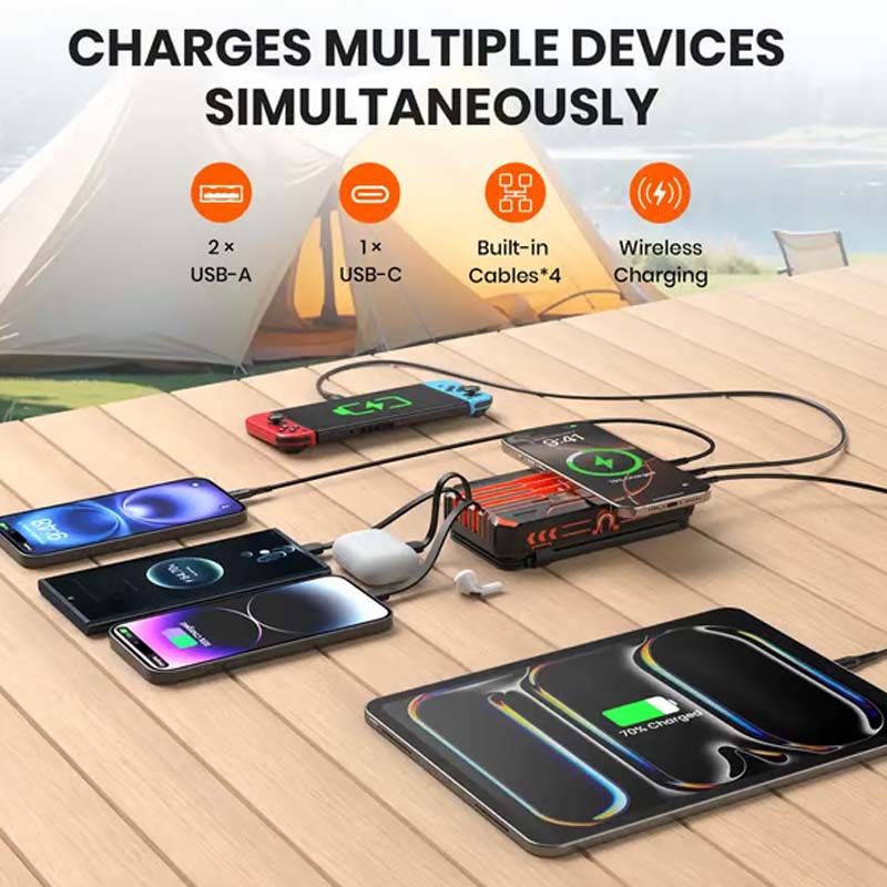 Batería Externa Solar 20000mAh con Linterna LED