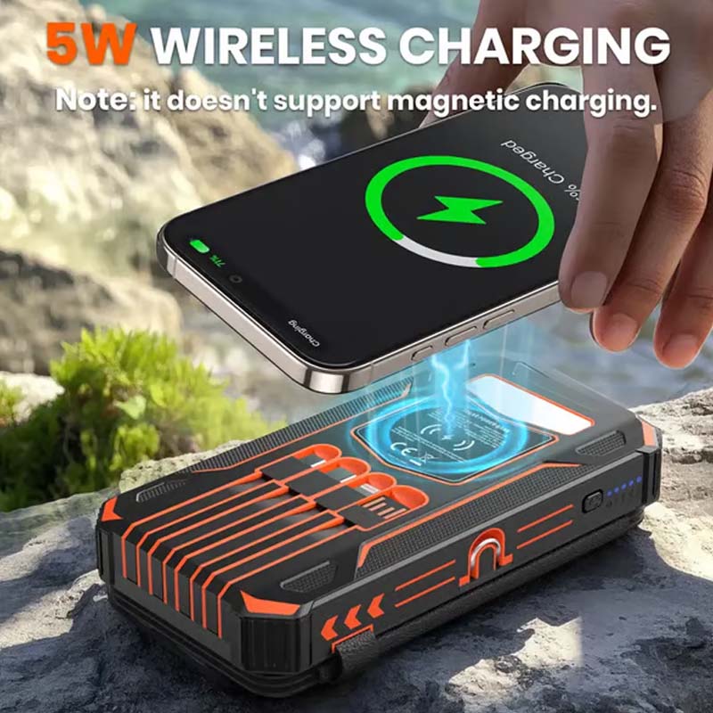 Batería Externa Solar 20000mAh con Linterna LED