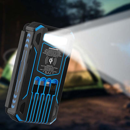 Batería Externa Solar 20000mAh con Linterna LED