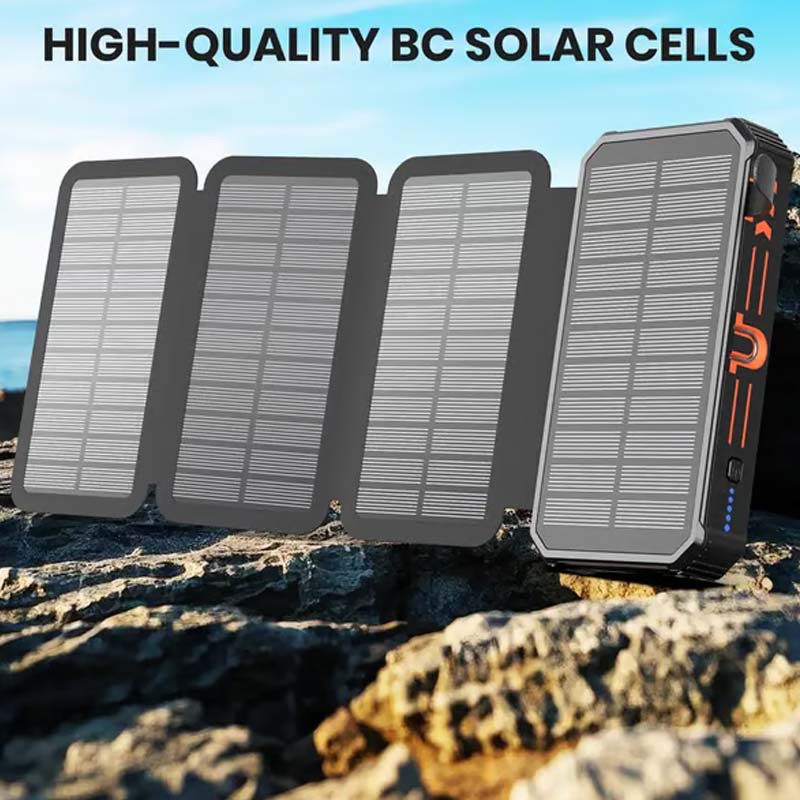 Batería Externa Solar 20000mAh con Linterna LED