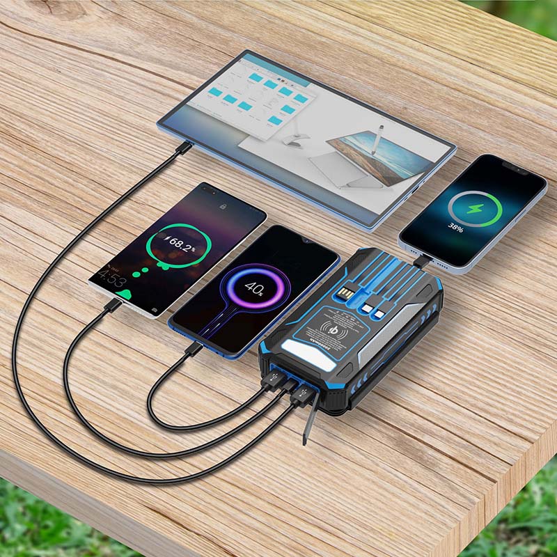 Batería Externa Solar 20000mAh con Linterna LED
