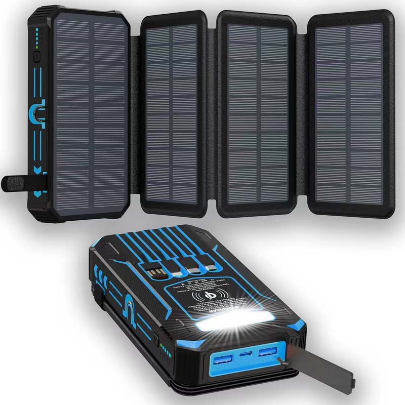 Batería Externa Solar 20000mAh con Linterna LED