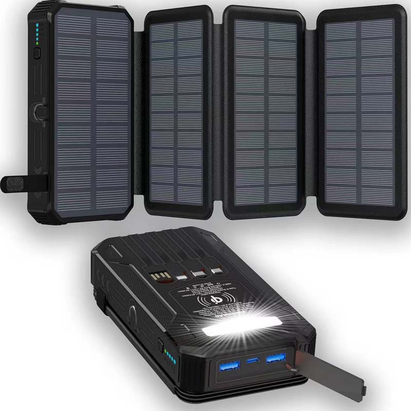 Batería Externa Solar 20000mAh con Linterna LED