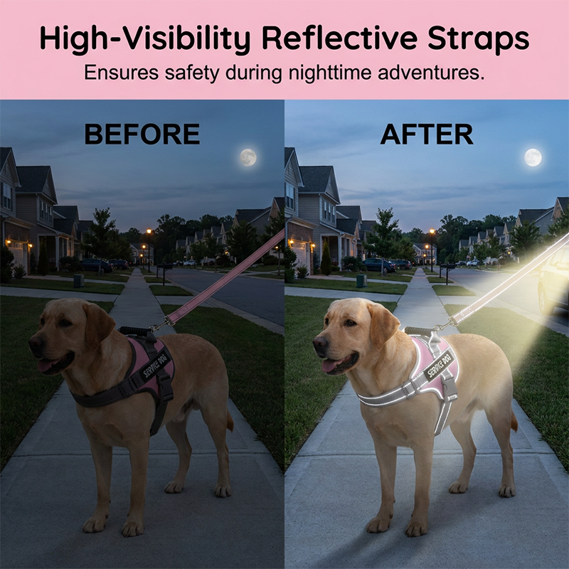 🎁2026 New Arrivals 50% OFF💥Escape-Proof Dog Harness with Top Handle – Adjustable No-Pull Vest with 3M Reflective Straps