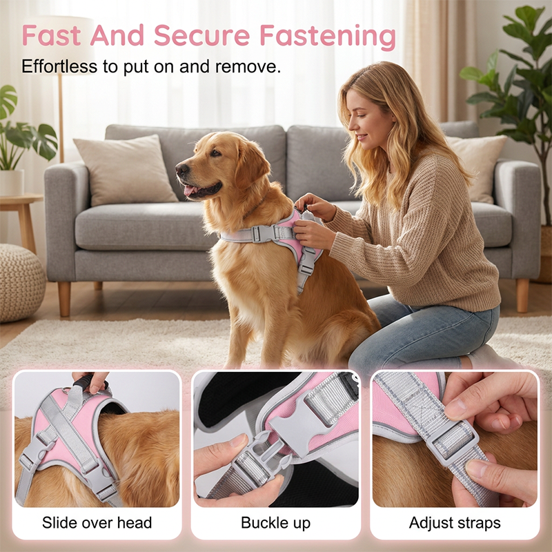 🎁2026 New Arrivals 50% OFF💥Escape-Proof Dog Harness with Top Handle – Adjustable No-Pull Vest with 3M Reflective Straps
