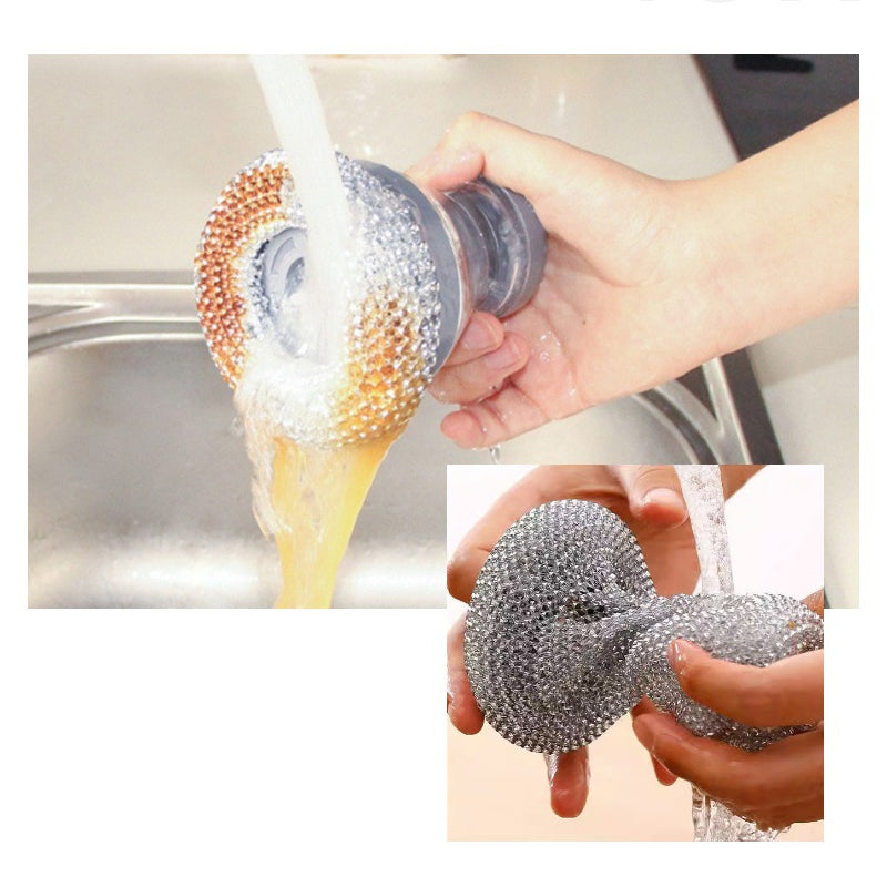 ⏳¡Oferta Especial por Tiempo Limitado!⏰ Cepillo Fregador. Jabón integrado, no raya y es ergonómico. Limpia ollas fácilmente – ¡consigue el tuyo! ✅