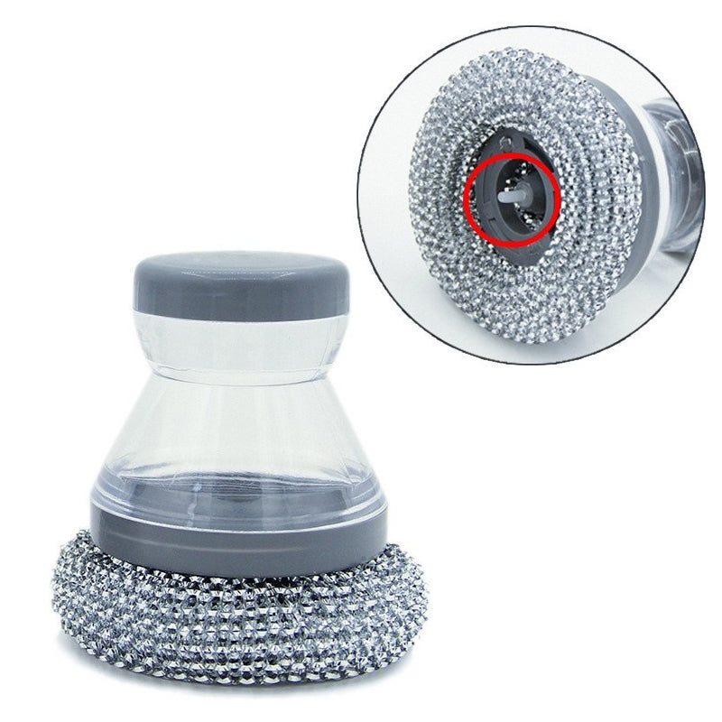⏳¡Oferta Especial por Tiempo Limitado!⏰ Cepillo Fregador. Jabón integrado, no raya y es ergonómico. Limpia ollas fácilmente – ¡consigue el tuyo! ✅