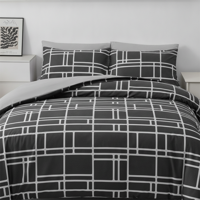 🔥¡50% de Descuento! 🛏 Juego de Cama Geométrico Minimalista Moderno