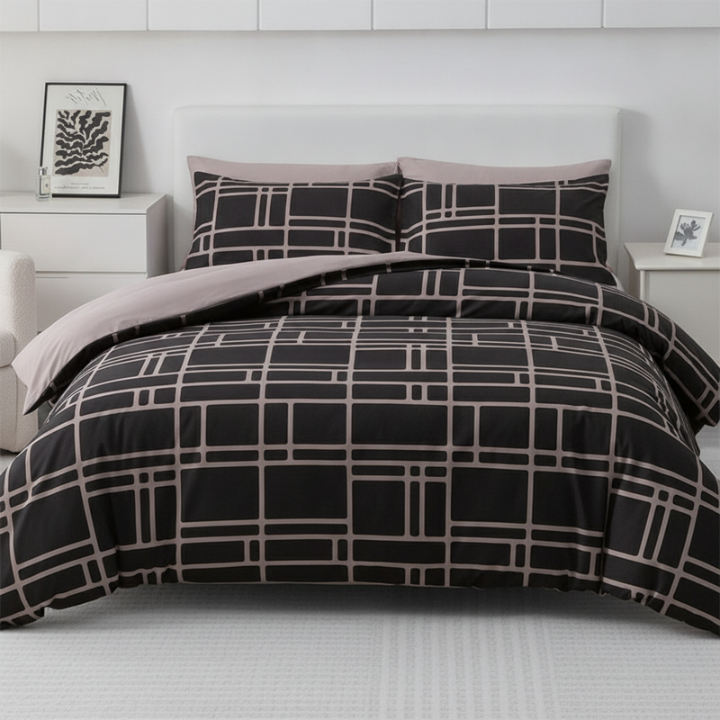 🔥¡50% de Descuento! 🛏 Juego de Cama Geométrico Minimalista Moderno