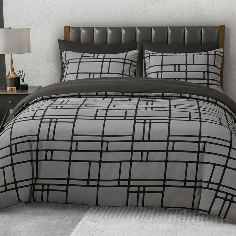 🔥¡50% de Descuento! 🛏 Juego de Cama Geométrico Minimalista Moderno