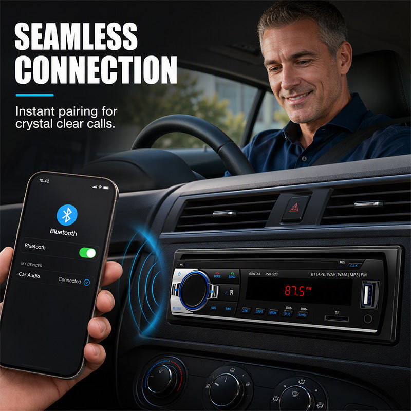 ⏳¡Oferta por Tiempo Limitado!⏰Radio Bluetooth para Coche – Bluetooth 5.0· Doble USB y Audio sin Pérdidas (FLAC/APE). Llamadas manos libres· sonido nítido – ¡mejora tu conducción! 📻✨