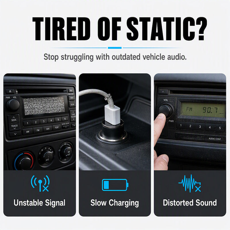 ⏳¡Oferta por Tiempo Limitado!⏰Radio Bluetooth para Coche – Bluetooth 5.0· Doble USB y Audio sin Pérdidas (FLAC/APE). Llamadas manos libres· sonido nítido – ¡mejora tu conducción! 📻✨