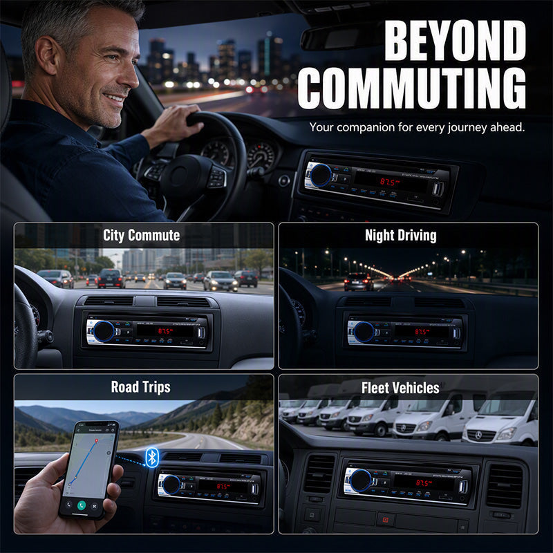 ⏳¡Oferta por Tiempo Limitado!⏰Radio Bluetooth para Coche – Bluetooth 5.0· Doble USB y Audio sin Pérdidas (FLAC/APE). Llamadas manos libres· sonido nítido – ¡mejora tu conducción! 📻✨