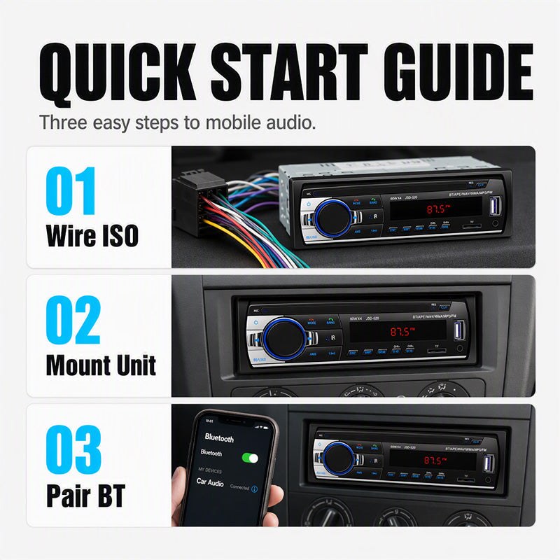 ⏳¡Oferta por Tiempo Limitado!⏰Radio Bluetooth para Coche – Bluetooth 5.0· Doble USB y Audio sin Pérdidas (FLAC/APE). Llamadas manos libres· sonido nítido – ¡mejora tu conducción! 📻✨