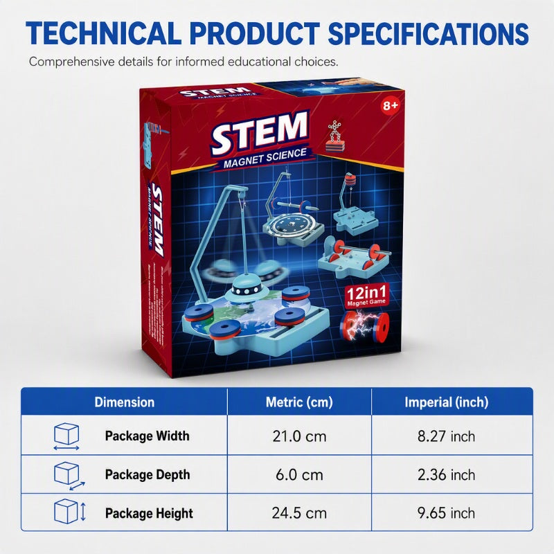 ⏳🔥¡50 % DE DESCUENTO POR TIEMPO LIMITADO! ⏰ 🚄 Construye un Tren Levitante – Kit de Ciencia Magnética 12 en 1 para Niños Curiosos.