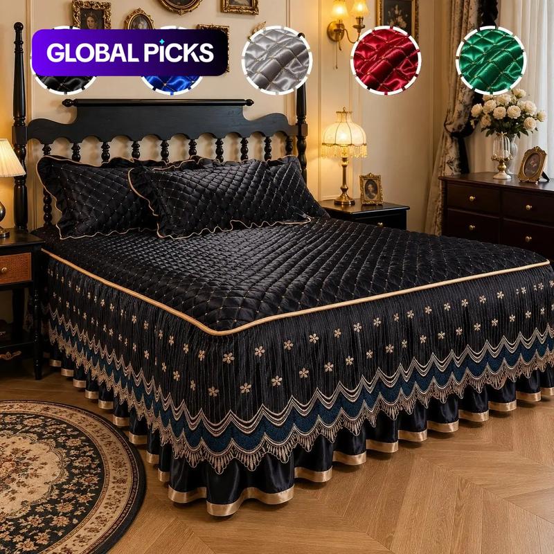📢📢¡50% DE DESCUENTO! ⏰ Falda de Cama Acolchada con Caída de 45 cm
