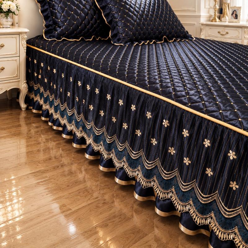 📢📢¡50% DE DESCUENTO! ⏰ Falda de Cama Acolchada con Caída de 45 cm