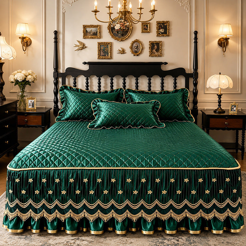 📢📢¡50% DE DESCUENTO! ⏰ Falda de Cama Acolchada con Caída de 45 cm