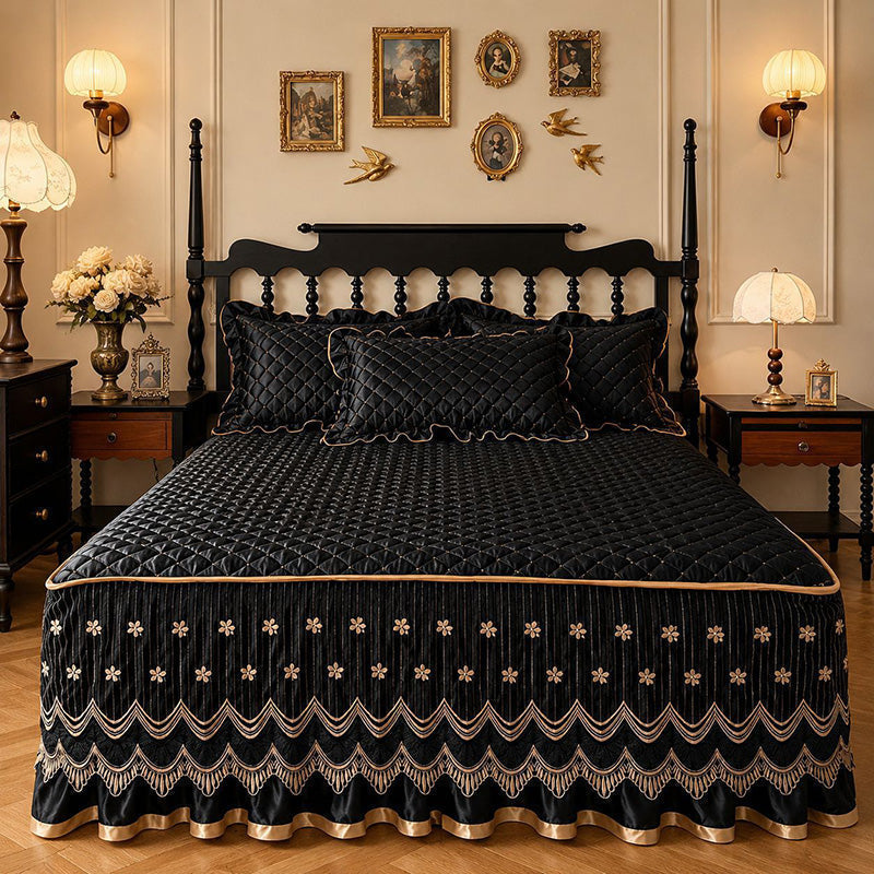 📢📢¡50% DE DESCUENTO! ⏰ Falda de Cama Acolchada con Caída de 45 cm