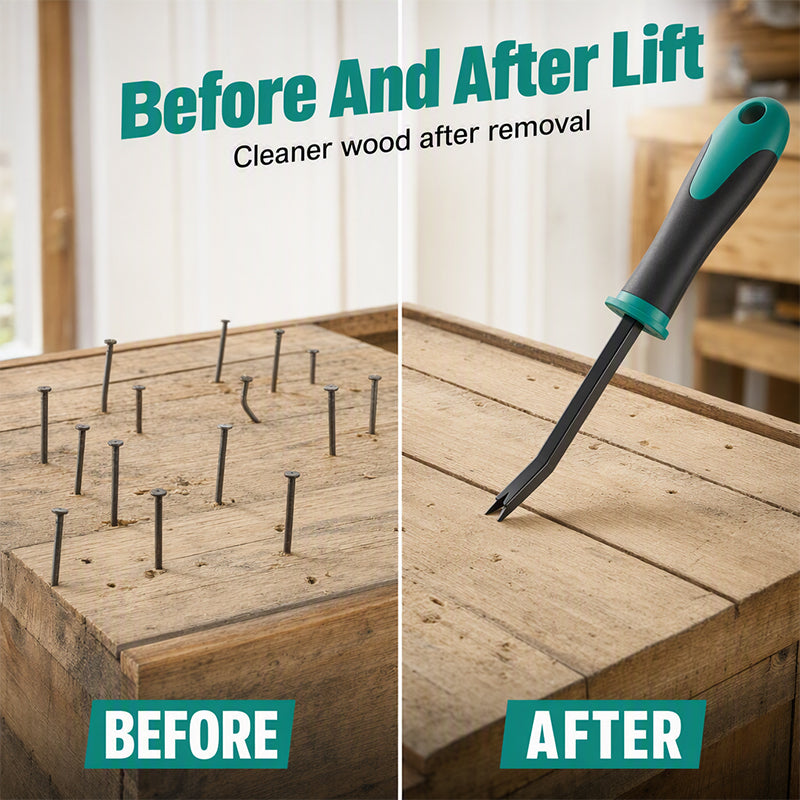 🔥HOT SALE 50% OFF! 🔨😫 Stop wrestling with stubborn staples — this nail puller pries them out fast with less effort. Ergonomic grip, angled tip, and built for repeat use. ✨
