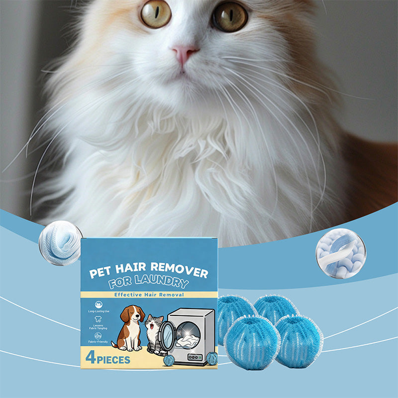 ¡Atrapa el pelo de las mascotas al instante! Bolas de lavandería reutilizables que no se enganchan.