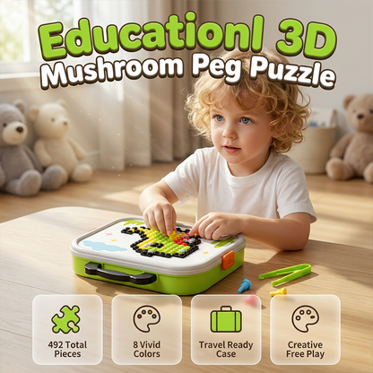 ⏳🔥¡50 % DE DESCUENTO POR TIEMPO LIMITADO! ⏰ Puzzle Creativo 3D de Clavijas con Forma de Hongo