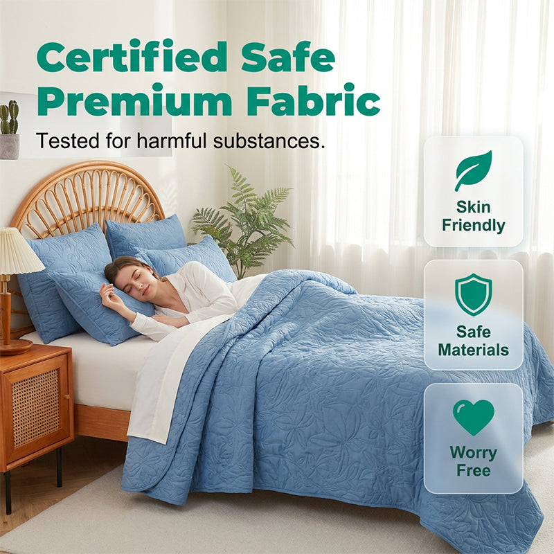 ⏳¡Oferta por Tiempo Limitado 50% OFF!⏰Juego de Ropa de Cama de Algodón 100% en Color Liso – 4 Piezas🛏️