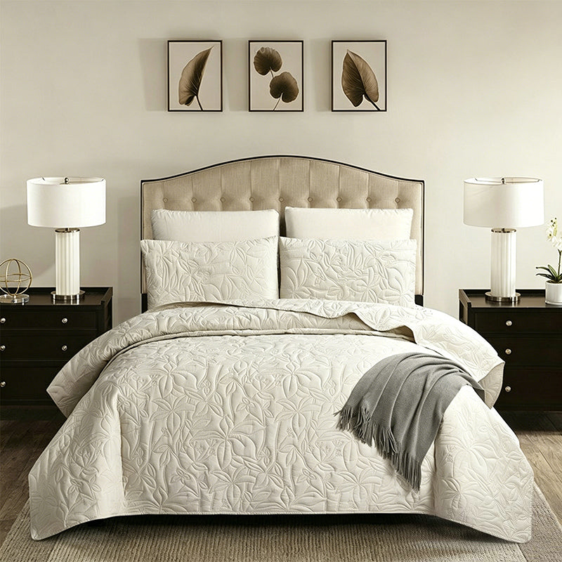 ⏳¡Oferta por Tiempo Limitado 50% OFF!⏰Juego de Ropa de Cama de Algodón 100% en Color Liso – 4 Piezas🛏️