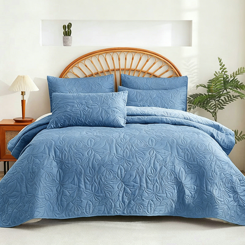 ⏳¡Oferta por Tiempo Limitado 50% OFF!⏰Juego de Ropa de Cama de Algodón 100% en Color Liso – 4 Piezas🛏️