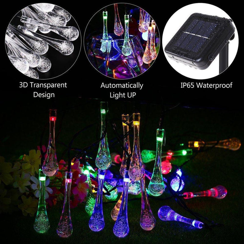 🔥 Promoción del último día 50% de descuento 🎉💧 Luces Solares de Gotas de Agua