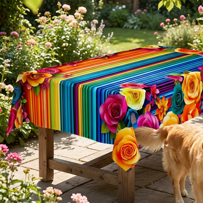 📢📢50% OFF!! ⏰Mantel Impermeable con Estampado Floral para Comedor y Fiestas