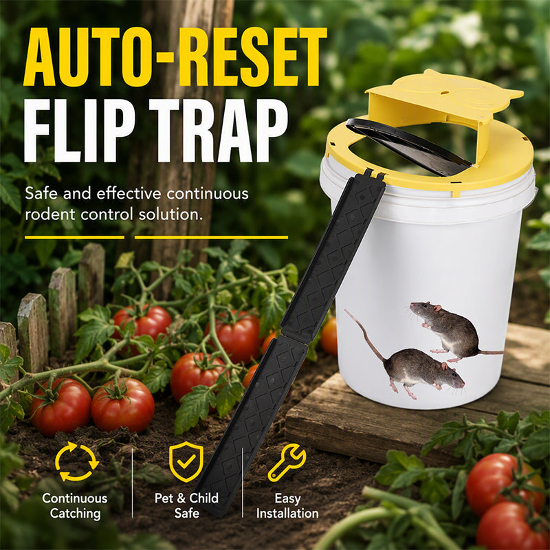 🐭🔄 Trampa para Ratones con Tapa Abatible – Se Reinicia Sola, Captura Múltiples Roedores sin Tocar a los Bichos ✨🏠
