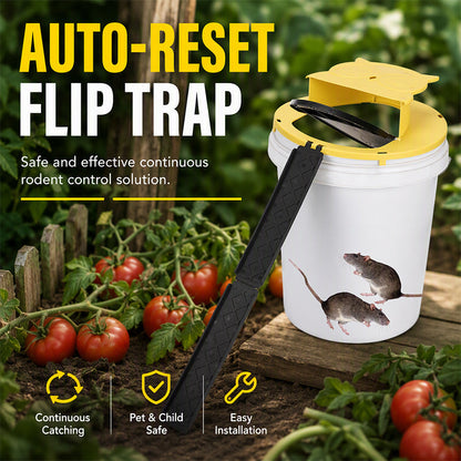 🐭🔄 Trampa para Ratones con Tapa Abatible – Se Reinicia Sola, Captura Múltiples Roedores sin Tocar a los Bichos ✨🏠