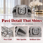 Anillo Elegante Cuadrado con Halo Brillante
