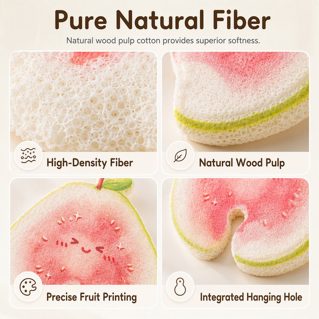 Esponja para lavar platos con forma de fruta adorable
