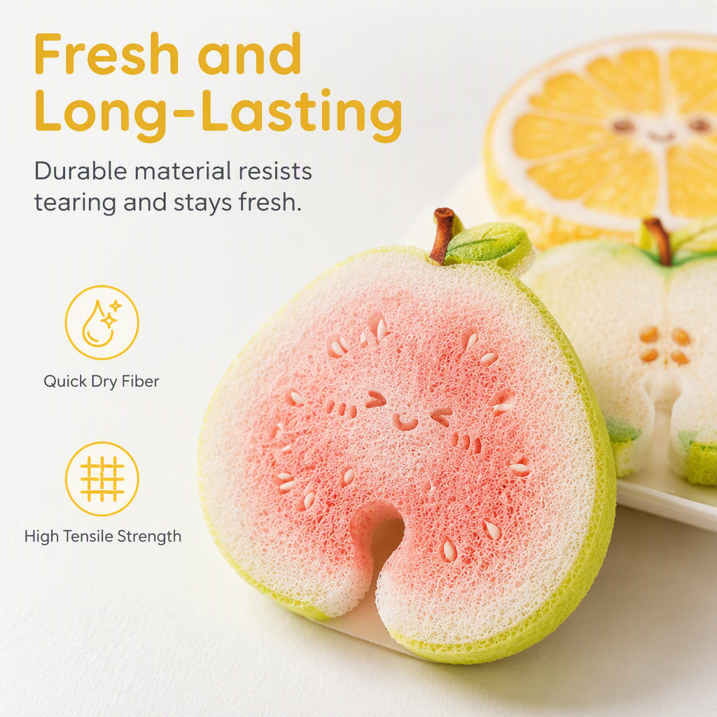 Esponja para lavar platos con forma de fruta adorable
