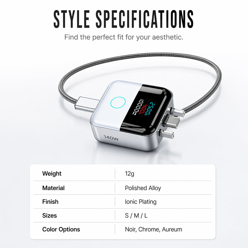 🔋Cargador inteligente USB-C de 140 W con múltiples puertos y pantalla LED digital – Carga rápida y control inteligente de corriente para móviles, tablets y portátiles