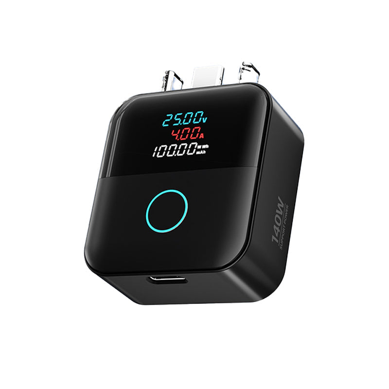 🔋Cargador inteligente USB-C de 140 W con múltiples puertos y pantalla LED digital – Carga rápida y control inteligente de corriente para móviles, tablets y portátiles